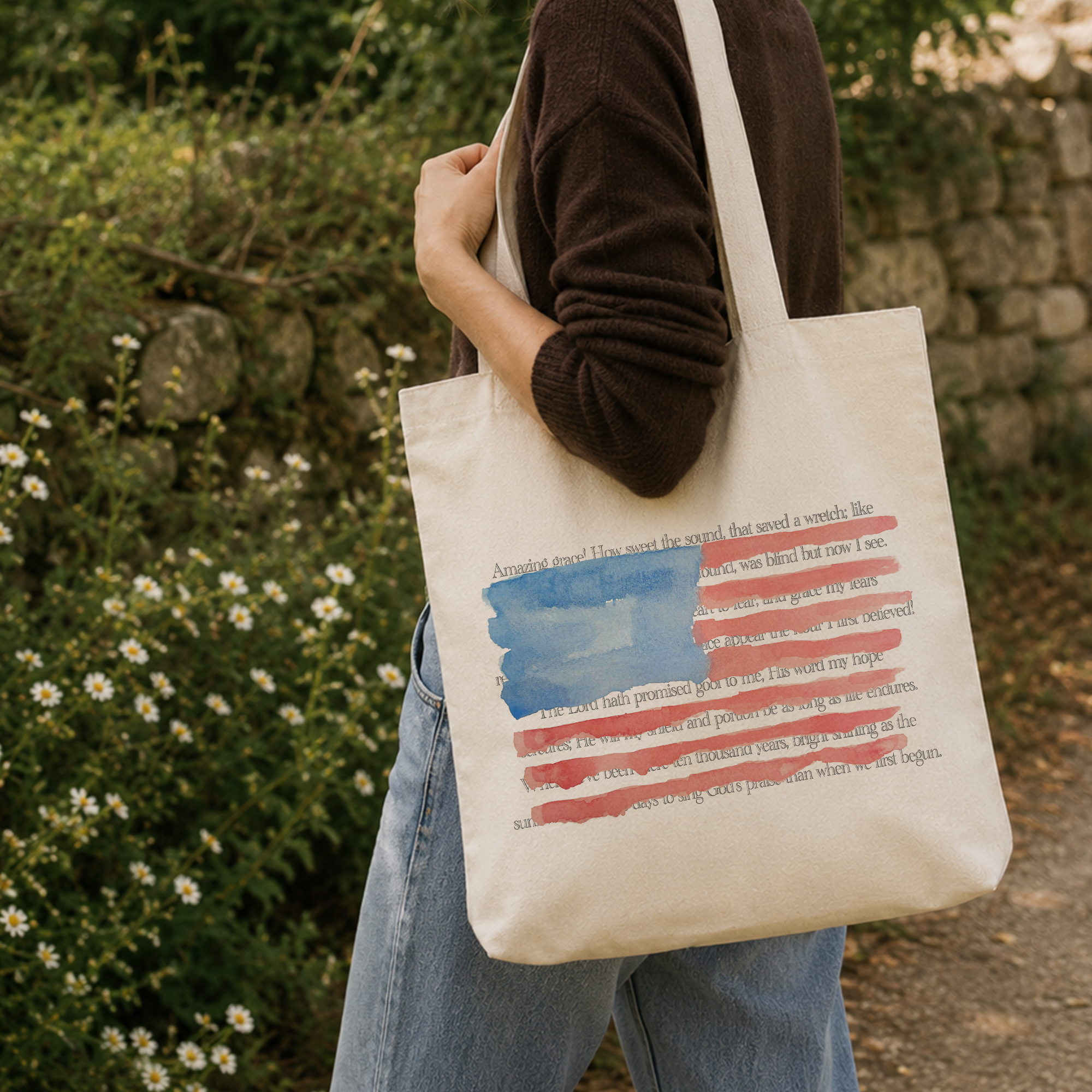 Made in U.S.A Square Tote Bag
